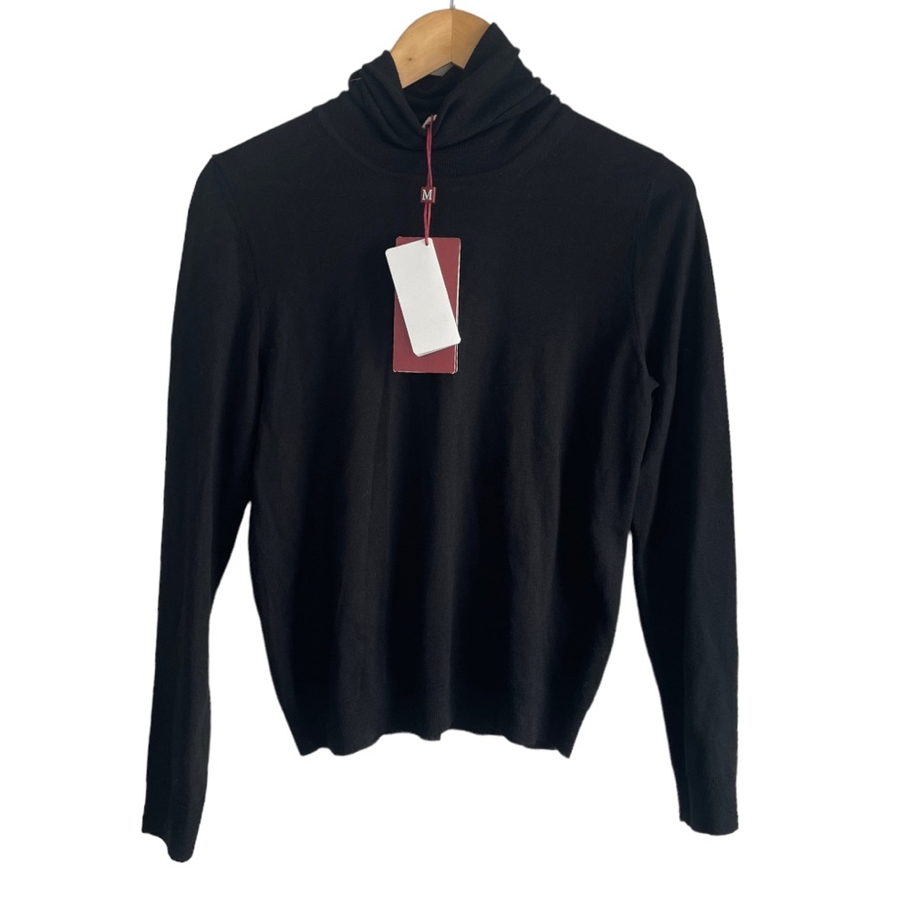 New! MAX MARA STUDIO Snob Jumper - Black Turtleneck Sweater